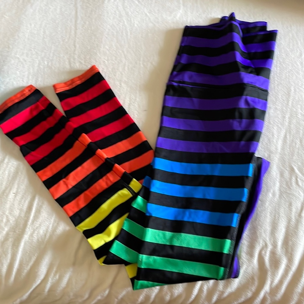 K-Deer Leggings Size M Rainbow